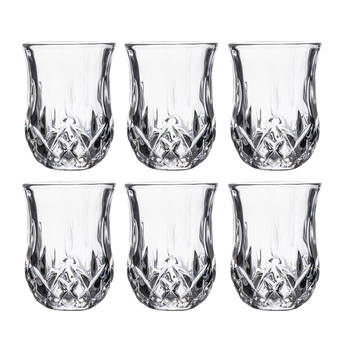 6pc Tempa Jasper 50ml Shot Glass Drinking Set - Clear