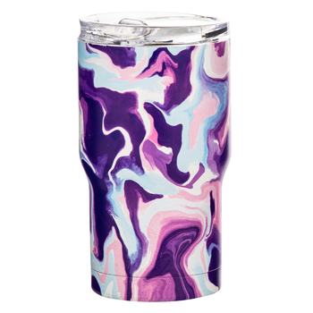 Porta Summer Swirl Stainless Steel 420ml Travel Mug - Purple