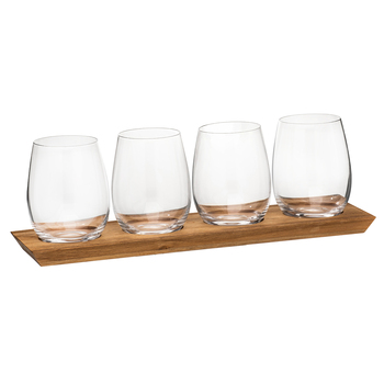 5pc Tempa Harvey 570ml Crystal Wine Tasting Flight Drinkware Set