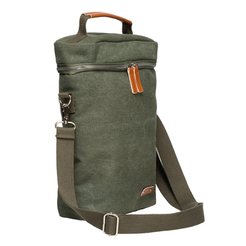 Tempa Kayce Adjustable Insulated 34cm Double Wine Bag Storage - Olive Green