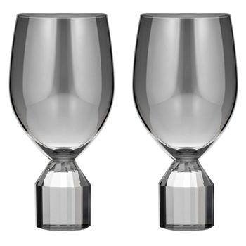 2PK Tempa Ava 460ml/17cm Crystal Wine Glass - Charcoal