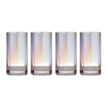 4PK Tempa Ava 464ml/15cm Crystal Highball Tumbler - Opal