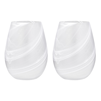 2pc Tempa Skylar Frost Stemless Red/White Wine Glass