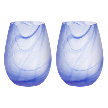 2pc Tempa Skylar Ocean Stemless Red/White Wine Glass