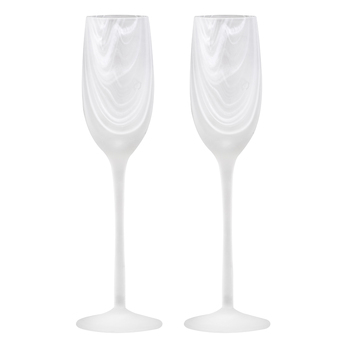 2pc Tempa Skylar Frost Champagne Drinking Glass Cup Set