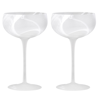 2pc Tempa Skylar Frost Cocktail Drinking Glass Cup Set
