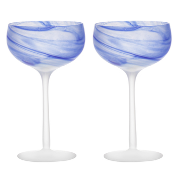 2pc Tempa Skylar Ocean Cocktail Drinking Glass Cup Set