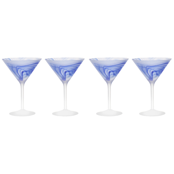 2x 2pc Tempa Skylar Ocean Martini Drinking Cocktail Glass Set