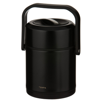 Tempa Parker Stainless Steel 1.6L/21cm Insulated Food Container - Black