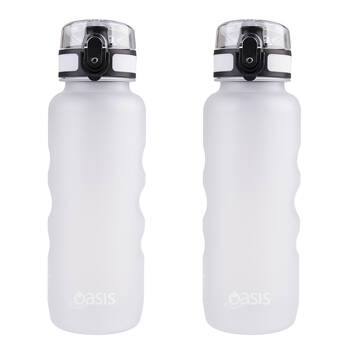 2PK Oasis Tritan Ergonomic Leak-Proof Sports Water Drink Bottle 750ml White