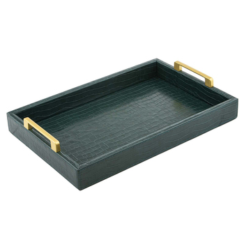 Tempa Giovanni PU/MDF 48x24cm Tray Large Rectangle - Forest