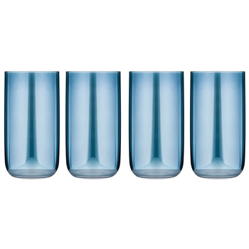 2x 2pc Tempa Verity Highball Tumbler Drinking Glass Set - Sapphire