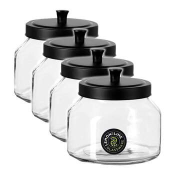 4PK Lemon And Lime Cosmo Glass Jar 1.6L