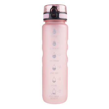 Oasis Tritan Motivational Ergonomic Sports Water Drinking Bottle 1L Glow Pink
