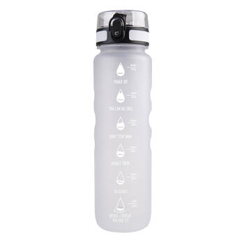 Oasis Tritan Motivational Ergonomic Sports Water Drinking Bottle 1L White