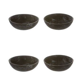 2x 2pc Tempa Bennett Marble Finish Resin Serving Bowl Set 10cm Black