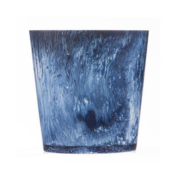 Tempa Bennett Marble Finish Resin Ice Cooler Storage Bucket Blue