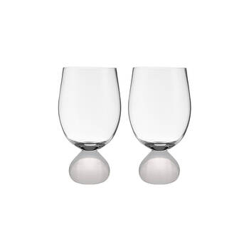 2pc Tempa Zephyr Spherical Wine Drinking Glasses Set 16cm White