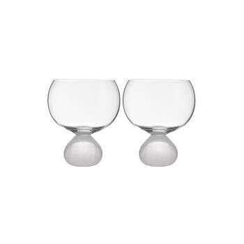 2pc Tempa Zephyr Spherical Gin Drinking Glasses Set 12.5cm White