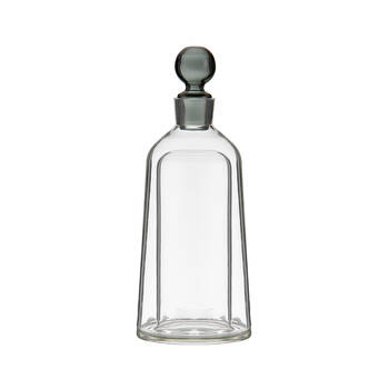 Tempa Bennett Glass Tapered Whisky Alcohol Decanter 13x33.5cm Black