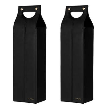 2x Tempa Harley Single Wine Storage Cooler Travel Bag 12x40cm Midnight