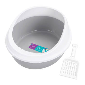 Paws & Claws 10L Cat Litter Tray w/ Rim & Scoop