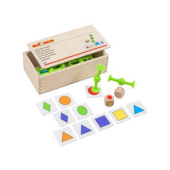 6pc Educo Stick the Shape Game Matching Educational Toy Kids/Children - 3y+