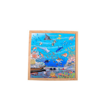 49pc Educo Vocabulary Puzzle Coral Wooden Development Kids/Children - 3y+
