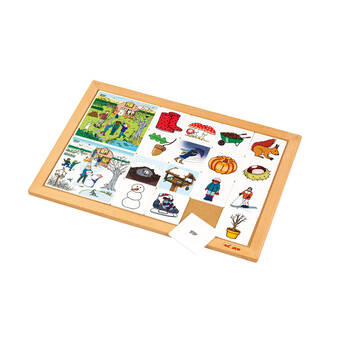 Educo Card Sorting Game Four Seasons Autumn & Winter Educational Toy Kids - 3y+