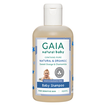 Gaia 250ml Pure/Natural/Organic Shampoo for Baby/Kids/Toddlers Vegan Friendly