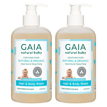 Gaia 1L Pure/Organic Hair & Body Wash for Baby/Kids/Toddlers Vegan Friendly