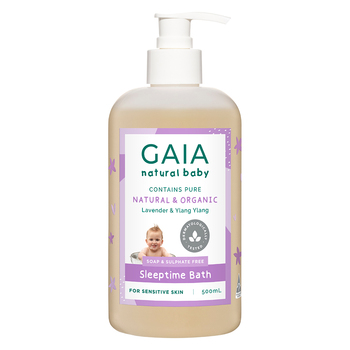Gaia 500ml Pure/Organic Sleeptime Bath for Baby/Kids/Toddlers Vegan Friendly