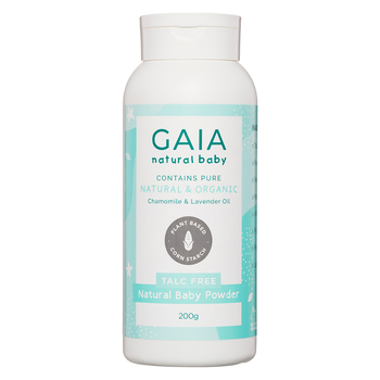 Gaia 200g Natural/Pure/Organic Baby Powder Vegan Friendly/Talc Free Cornstarch