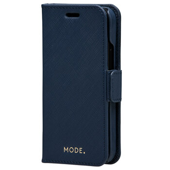 Dbramante iPhone 12 mini New York Leather Wallet Case - Ocean Blue