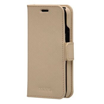 Dbramante iPhone 12 mini New York Leather Wallet Case - Sahara Sand