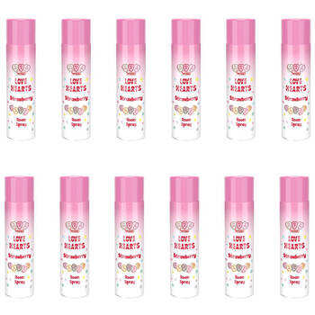 12PK Swizzels Room Spray Love Hearts Scented Freshener Air Fragrance 300ml