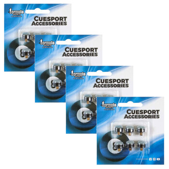 4x 6pc Formula Sports Leather Tip Screw Accessory 11mm - Blue