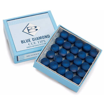 50pc Formula Sports Blue Diamond Leather 9mm Cue Tips Box