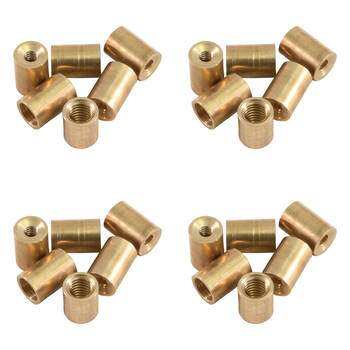 24pc Formula Sports Brass Ferrule Screw Cue Tip Replacement 10mm - Gold