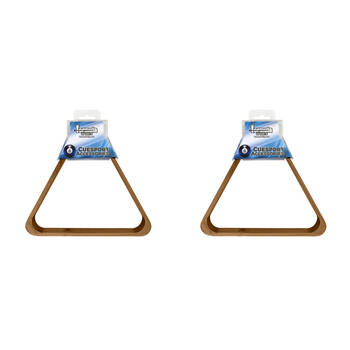 2PK Formula Sports 15 Ball Rack Wooden Pool/Billiards Triangle - Brown