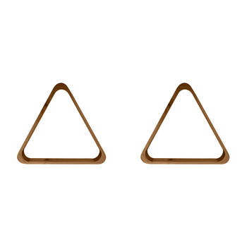 2PK Formula Sports 10 Ball Rack Wooden Billiards/Pool Triangle - Brown