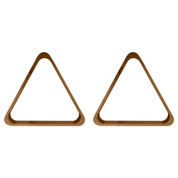 2PK Formula Sports 15-Ball Rack Wooden Triangle Billiards/Pool - Brown