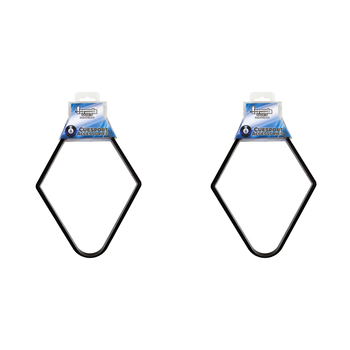 2PK Formula Sports PVC Diamond 9-Ball Billiard Rack 2 1/4" Size - Black