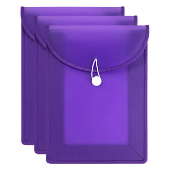 3PK Marbig Top Load A4 File Document Paper Holder - Violet