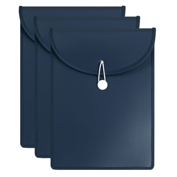 3PK Marbig Top Load A4 File Document Paper Holder - Navy