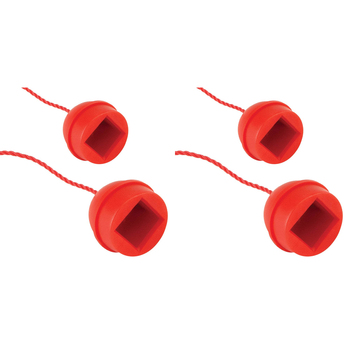 2x 2PK Formula Sports Rubber Chalk Holder w/ Rope - Red