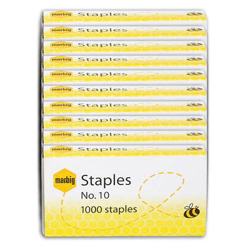 10PK Marbig Staples NO.10 1000BX