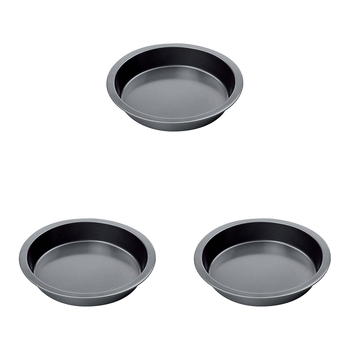 3PK Wiltshire Easybake Non-Stick Round Cake Pan Tin 20cm