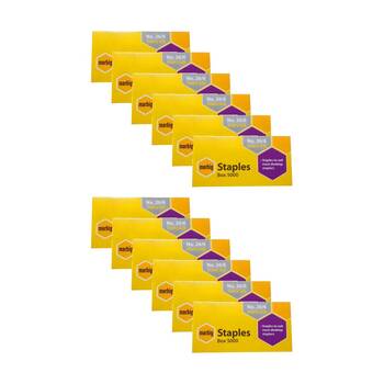 12PK Marbig Staples 26/6 Box 5000