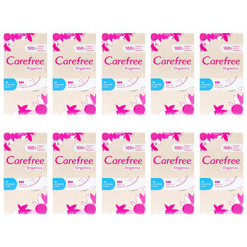 300pc Carefree Organic Cotton Topsheet Unscented Liners